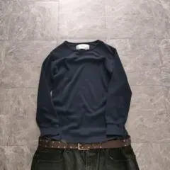 waffle long sleeve navy opium　t