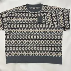 kutir 幾何学模様 グレー セーターのサムネイル