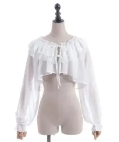 Axes femme poetique オフショルボレロ　シフォン　白のサムネイル