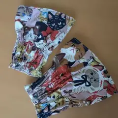 アームカバー ハンドメイド　猫　リバーシブル