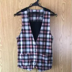 ベスト チェック柄