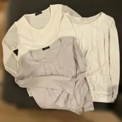 まとめ売り　3枚セット　カットソー　オフィスカジュアル　トップス　リクルート