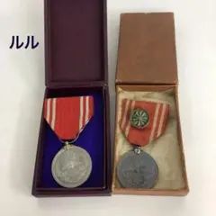 大日本帝国水難救済会 徽章 2点まとめセット 桐箱付き（通常会員章／正会員頭章） 大日本帝国水難救済会 徽章 2点まとめセット 桐箱付き（通常会員章