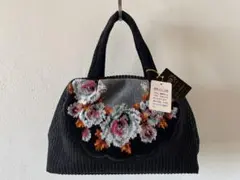 タグつき未使用品◯FEILER フェイラー 花柄ミニバッグ 黒 バラ