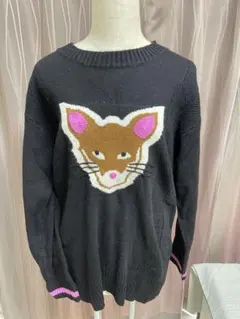 RNA 猫の顔 ニットセーター