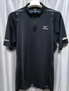 ミズノゴルフ　ハーフジップ　シャツ　モックネック　黒のサムネイル
