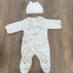 うさぎさん　フリースロンパース　50〜60cm アカチャンホンポ
