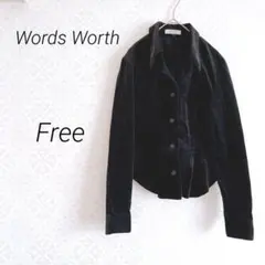 Words Worth 長袖シャツ　Free 黒　コーデュロイ素材　カジュアル