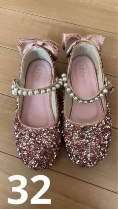 キッズ　発表会　キラキラ　スパンコール　靴　シューズ　女の子