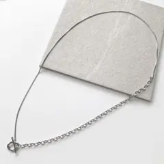 シルバーネックレス　マンテル　ロングネックレス　美品　韓国