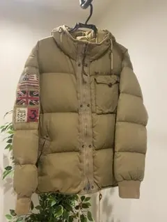 POLO RALPH LAUREN カーキ フード付きダウンジャケット