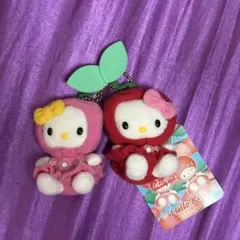 ハローキティ　ミミィ　ご当地限定　山形　さくらんぼ　キーチェーン付き　マスコット