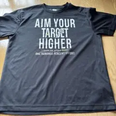 黒いメッセージTシャツ Lサイズ