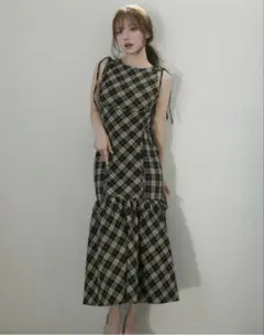 andmary♡Amelia check long dress - メルカリ