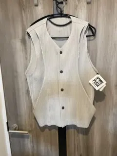 オムプリッセイッセイミヤケ プリーツ変形ベスト サイズ3 備品　スナップボタン オムプリッセイッセイミヤケ プリーツ変形ベスト サイズ3 備品
