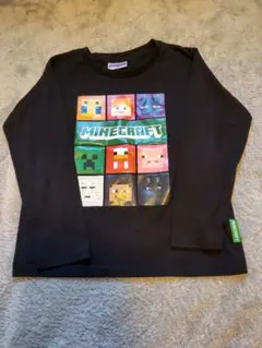 Minecraft 長袖Tシャツ 140cm 薄手 ブラック