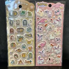 【２枚SET】ポケモン　マシュマロシール　ぷくぷくシール　海外正規品