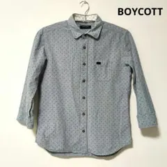 BOYCOTT シャツ 7分袖 ボイコット ドット メンズ 春夏 グレーのサムネイル