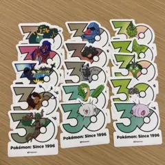 ポケモン 韓国限定 ポケモンストア30周年ロゴステッカー シール 1