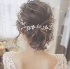 ウェディング ゴールド ブライダル 小枝 ヘアアクセサリー