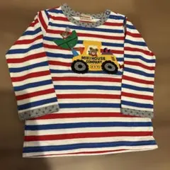 MIKI HOUSE ストライプ柄長袖カットソー