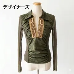 ADORE アドーア 総刺繍フレンチスリーブブラウス オフィスカジュアル 