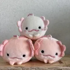 ころころらいふ　ウーパールーパーぬいぐるみ3点セットのサムネイル