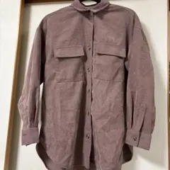 GU　コーデュロイ ベルテッド オーバーサイズシャツ　Sサイズ