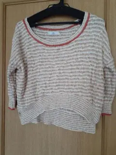 ニット 七分袖　ボーダー