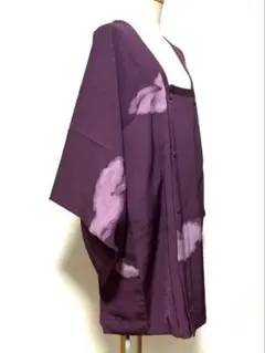 【美品】和装コート　道行コート　羽織り　レトロ　紫
