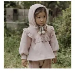 puella flo ポンポン付きパーカー アントワフーディー ピンク S 起毛