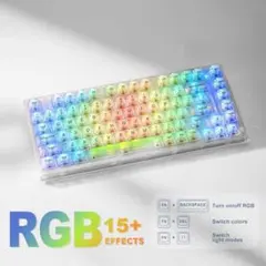 【開封済・未使用】YUNZII X75 クリア ゲーミングキーボード