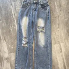 SHEIN ダメージ ジーンズ デニム パンツ