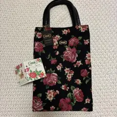 新品 タグ付き FEILER フェイラー 花柄 トート　ハンド　バッグ　ブラックのサムネイル