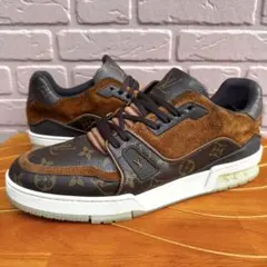 【美品】 人気モデル ルイヴィトン LVトレイナー モノグラム レザースニーカー