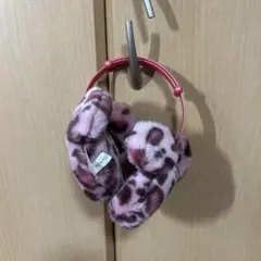 ヒョウ柄　ピンク　耳当て