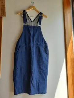 LEPSIM　 デニムジャンスカ サロペットワンピース シンプル 着回し　ブルー