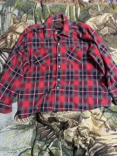 60〜70sビンテージ プリネル ボードシャツ sears L - メルカリ