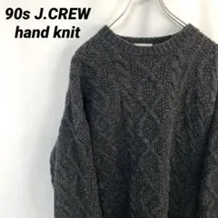 N-3013 90s J.CREW フィッシャーマン アランニット ハンドニット