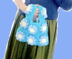 お花モチーフバッグ♡ネモフィラ ブルーフラワー