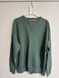 U.S. POLO ASSN. オリーブグリーン スウェット L