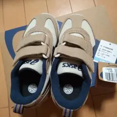 ASICS ベージュ ネイビー スニーカー 16.0cm