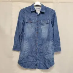 BEAMS HEART レディース 長袖 デニムシャツ インディゴ Fサイズ
