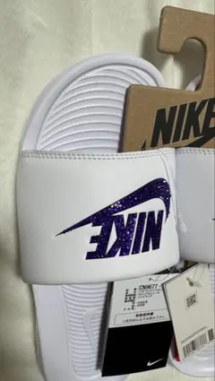 NIKE ベナッシ デコ サンダル 25cm 紫 白 パープル