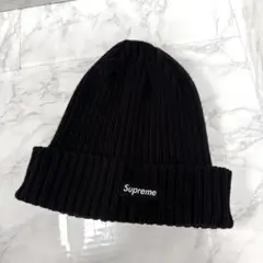Supreme ブラック ビーニー ニット キャップ - メルカリ