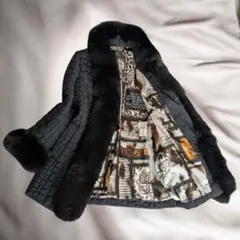 jyumimajyumima‼️ 伊太利屋　毛皮ノースリーブジャケット jyumimajyumima‼️ 伊太利屋 毛皮ノースリーブジャケット