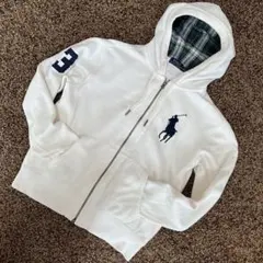 Ralph Lauren ラルフローレン ビッグポニー ジップアップパーカー 白