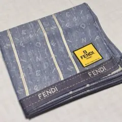 FENDI デニムブルー ストライプ ハンカチのサムネイル