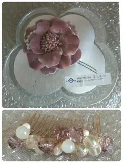 【コサージュにもなる髪留め♪】髪飾り☆２個セット