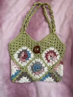 グラニースクエア　お散歩バッグ　ハンドメイド